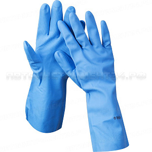 Перчатки ЗУБР нитриловые, повышенной прочности, с х/б напылением, размер XL