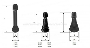 Резинометаллический вентиль (длина 32 мм), D=11,5 мм