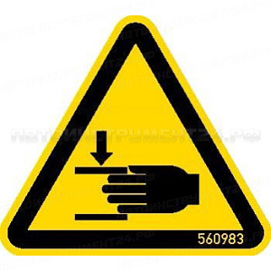 Знак "Внимание! Берегите руки!", 5 штук Krause MONTO, 202062
