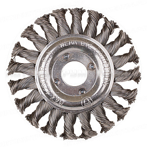 Щетка дисковая для УШМ, (SB-150 KA) сталь, витая 150 мм
