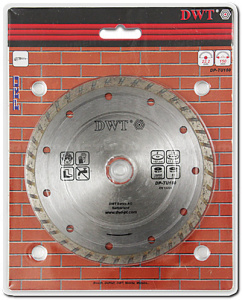 Диск алмазный сплошной турбо-диск для сухой и влажной резки кирпича, камня бетона, лазерная наварка резцов (DP-TU110) 110 х 2,2 мм