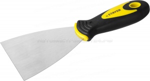 Шпатель STAYER "MASTER" нержавеющее профилированное полотно, 2к ручка, 100мм
