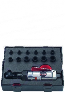 Пневмотрещотка 40,5Нм (4,5кг) 240 об.мин.с набором 6гр.ударных головок 13 пр. 1/4" K2139-2