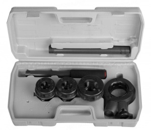 Набор STAYER "PROFESSIONAL" №3 резьбонарезной трубный в пластмассовом боксе, 1/2" - 1", 4 предмета