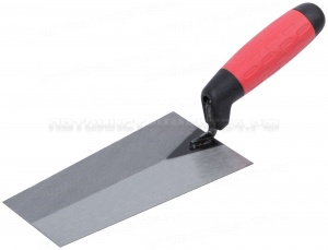 Мастерок каменщика, прорезиненная ручка 180 мм