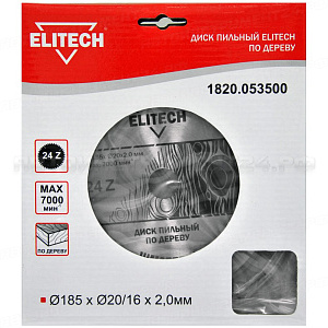 Пильный диск Elitech 1820.053500