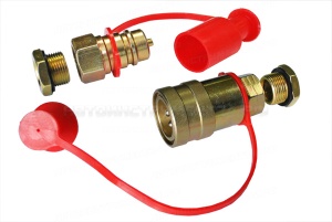 Разъем пневматический "АТ" М16/М22 FER-RO (красный, с заглушкой, к-т)