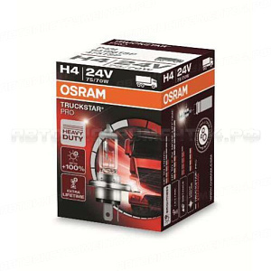 Автолампа H4 (75/70) P43t-38 +100% TRUCKSTAR PRO 24V OSRAM /1/10/100 NEW