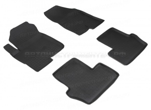 Коврики Jeep Liberty II/Compass/Sport II/Patriot 2007 резиновый с выс. борт. (Seintex) 85329