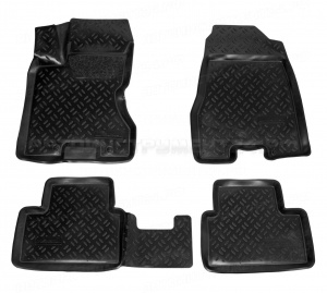 Ковры (3D с подпят.) для Nissan X-Trail (07-14) 4 шт., выс.борт, полимер., черн. AIRLINE, ACM-PS-90