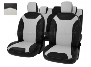 Чехлы Lada Xray 2015 черно-белая экокожа "Оригинал"