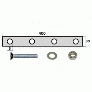 Планки 9102 крепления брызговиков 400 мм, шт