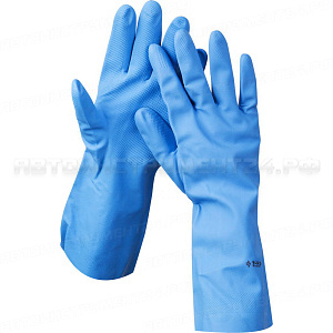 Перчатки ЗУБР нитриловые, повышенной прочности, с х/б напылением, размер S