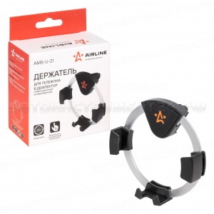 Держатель для телефона в дефлектор гравитационный анодированный AIRLINE, AMS-U-21