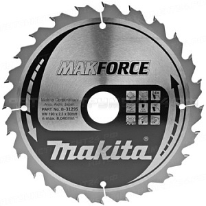 Диск для дерева Makforce 190x2.2x30, 24T, ATB Makita B-31295