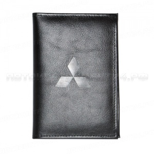 Бумажник водителя БВЛ5Л-15 BLACK натуральная кожа "MITSUBISHI" (в коробке) АВТОСТОП /1 HIT