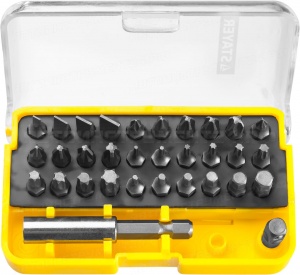Набор STAYER "PROFI": Биты Cr-Mo, в компактном боксе, 32 предмета