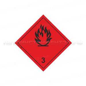 Знак (наклейка) Легковоспламеняющиеся жидкости клас 3, 300х300, шт