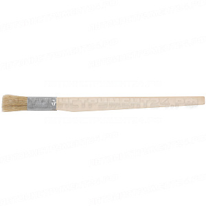 Кисть узкая, натуральная светлая щетина, деревянная ручка 20 мм