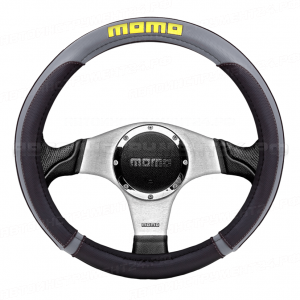 Оплётка руля "MOMO", серия "SPORT", перфорированная PU кожа, чёрн./серый, 1/25