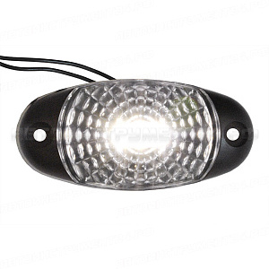 Фонарь габаритный LED 24V, белый (L=70мм, 3-светодиода,"паутинка")