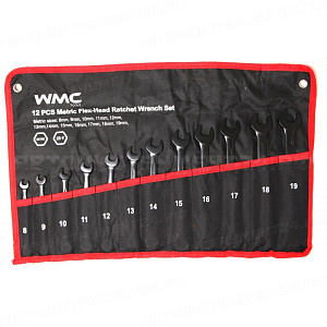 Набор ключей комбинированных 12 предметов(8-19мм)на полотне WMC TOOLS 3012WMC