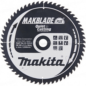 Диск пильный для дерева Makblade-Plus, 305x2.3x30, 80T, ATB Makita B-43810