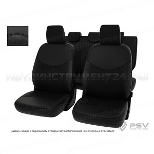Чехлы Nissan Sentra 2012 черная экокожа + черная алькантара "Оригинал"