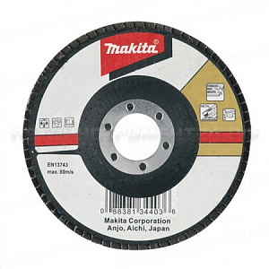 Лепестковый шлифовальный диск Z80, 115 мм, стекловолокно, угловой Makita D-27458