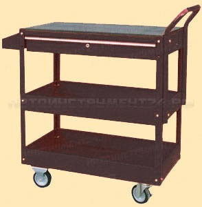 Тележка инструментальная 1 выдв. ящик и 2 откр. полки с рабочим столом TC301D