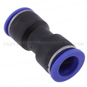 Соединитель тормозных трубок ПВХ, фитинг пластиковый прямой PUC D=14 мм