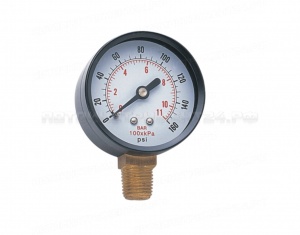 Манометр d 63mm (нижний вход) 0-160Psi