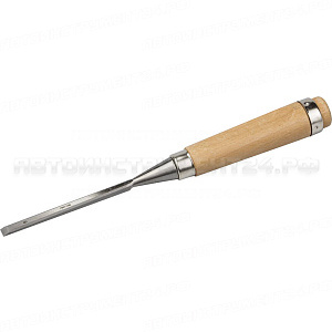 Стамеска-долото "СТ 500" с деревянной ручкой, хромованадиевая, 8мм, ЗУБР