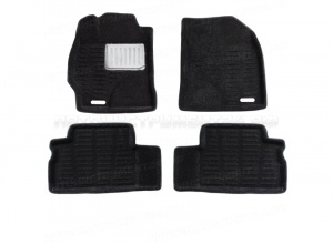 Коврики Hyundai Sonata VI (YF) 2009-2014 / Hyundai i40 2011 3D Satori черн (Sotra) SL 02-00242