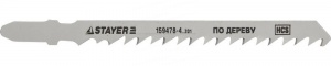 Полотна STAYER "STANDARD", T144D, для эл/лобзика, HCS, по дереву, фанере, быстрый рез, EU-хвост., шаг 4мм, 74мм, 2шт