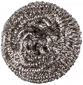Губка металлическая спиральная "Сталь"