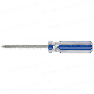 Отвертка "Техно", CrV сталь, пластиковая синяя прозрачная ручка 5х75 мм РН1
