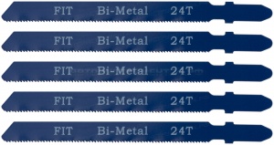 Полотна для э/лобзика по металлу Профи, европ.хвостовик, Bi-metal, 5 шт., 24 TPI