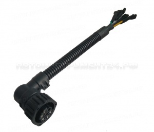 Разъем фонаря заднего байонет AMP (вилка 6 контактов с проводами) угловой