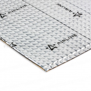 Шумоизоляция (вибро) "Base 3" (50*70 см), КС, 3 мм, фольга 60 мкм. КМП 0,23 AIRLINE, ADVI003