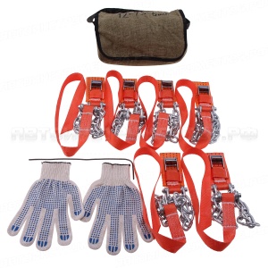 Комплект браслетов противоскольжения "4WD" R12-R15 6 шт. (сумка+перчатки)