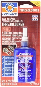 Фиксатор резьбы сильной фиксации красный (10-25мм, от -54С до +150С) 36мл PERMATEX /1/6