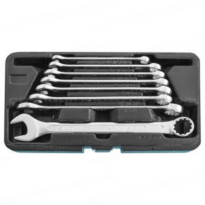 Набор ключей гаечных комбинированных с профилем SUPER TECH в кейсе, 8-19 мм, 8 предметов