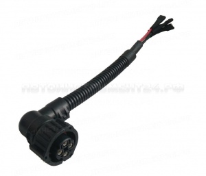 Разъем фонаря заднего байонет AMP (вилка 4 контактов с проводами) угловой