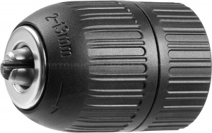 Патрон быстрозажимной ЗУБР "МАСТЕР" для дрели, 13 мм, посадочная резьба 1/2", под сверло Д 1,5 - 13 мм