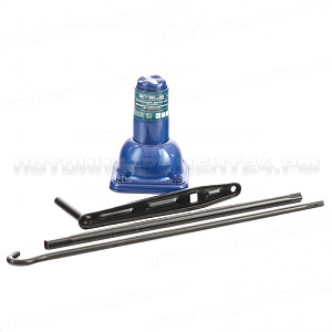 Домкрат механический бутылочный, 2 т, h подъема 160–325 мм, 2 части (домкрат, ручка). Stels
