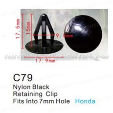 Клипса для крепления внутренней обшивки а/м Хонда пластиковая (100шт/уп.) Forsage клипса F-C79(Honda)