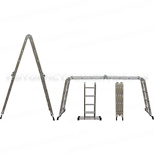Лестница-трансформер алюминиевая, 4 секции х 3 ступени, вес 11,2 кг