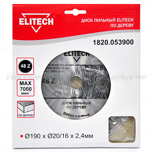 Пильный диск Elitech 1820.053900
