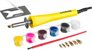 Прибор STAYER "MASTER" для выжигания с набором насадок 7шт и красками